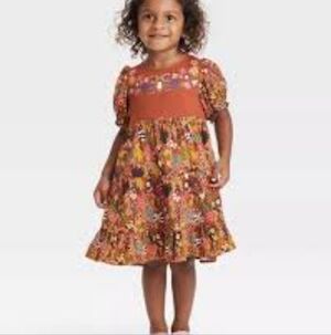 Floral Patterned Latino Dress for Kids